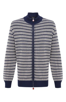 Мужская кашемировый кардиган KITON синего цвета по цене 397000 руб., арт. UK1213/4XL-8XL | Фото 1 Мужская кашемировый кардиган KITON синего цвета, арт. UK1213/4XL-8XL | Фото 1