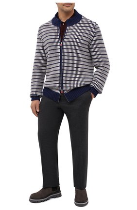 Мужская кашемировый кардиган KITON синего цвета по цене 397000 руб., арт. UK1213/4XL-8XL | Фото 2 Мужская кашемировый кардиган KITON синего цвета, арт. UK1213/4XL-8XL | Фото 2