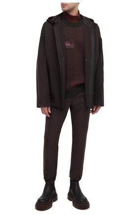 Мужской джоггеры из хлопка и вискозы DRIES VAN NOTEN коричневого цвета по цене 39000 руб., арт. 202-21117-1160 | Фото 2 Мужской джоггеры из хлопка и вискозы DRIES VAN NOTEN коричневого цвета, арт. 202-21117-1160 | Фото 2