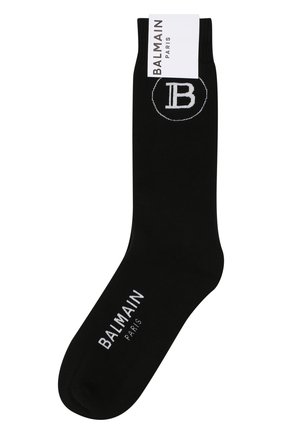 Мужские хлопковые носки BALMAIN черного цвета по цене 5995 руб., арт. BUV120010 | Фото 1 Мужские хлопковые носки BALMAIN черного цвета, арт. BUV120010 | Фото 1