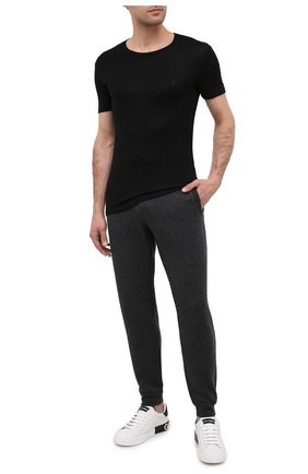 Мужские футболка BALMAIN черного цвета по цене 14300 руб., арт. BRM4A5120 | Фото 2 Мужские футболка BALMAIN черного цвета, арт. BRM4A5120 | Фото 2