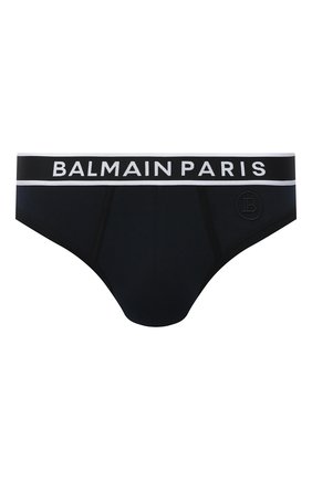 Мужские хлопковые брифы BALMAIN темно-синего цвета по цене 5995 руб., арт. BRL615020 | Фото 1 Мужские хлопковые брифы BALMAIN темно-синего цвета, арт. BRL615020 | Фото 1