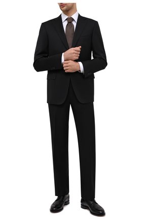 Мужской шерстяной костюм CORNELIANI черного цвета по цене 174000 руб., арт. 867315-0818150/92 Q1 | Фото 1 Мужской шерстяной костюм CORNELIANI черного цвета, арт. 867315-0818150/92 Q1 | Фото 1 (Материал внешний: Шерсть; Рукава: Длинные; Материал подклада: Купро; Костюмы М: Однобортный; Стили: Классический)