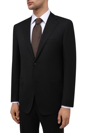 Мужской шерстяной костюм CORNELIANI черного цвета по цене 174000 руб., арт. 867315-0818150/92 Q1 | Фото 2 Мужской шерстяной костюм CORNELIANI черного цвета, арт. 867315-0818150/92 Q1 | Фото 2 (Материал внешний: Шерсть; Рукава: Длинные; Материал подклада: Купро; Костюмы М: Однобортный; Стили: Классический)