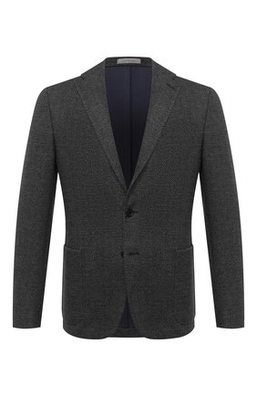 Мужской пиджак из хлопка и шерсти CORNELIANI темно-синего цвета по цене 85300 руб., арт. 86X213-0816810/90 | Фото 1 Мужской пиджак из хлопка и шерсти CORNELIANI темно-синего цвета, арт. 86X213-0816810/90 | Фото 1