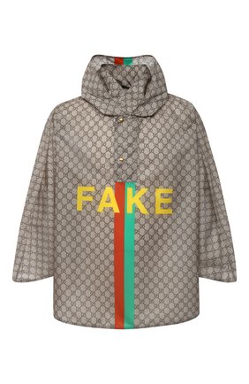 Мужская накидка «fake/not» GUCCI бежевого цвета по цене 57000 руб., арт. 636396/4G355 | Фото 1 Мужская накидка «fake/not» GUCCI бежевого цвета, арт. 636396/4G355 | Фото 1