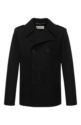 Мужской шерстяной бушлат SAINT LAURENT черного цвета по цене 162000 руб., арт. 628690/Y060W | Фото 1 Мужской шерстяной бушлат SAINT LAURENT черного цвета, арт. 628690/Y060W | Фото 1
