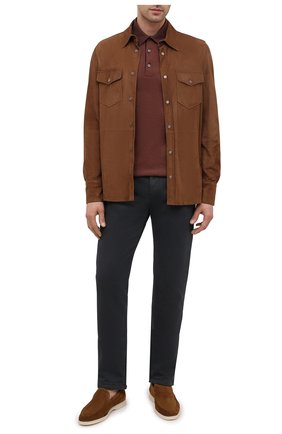 Мужское хлопковое поло ERMENEGILDO ZEGNA коричневого цвета по цене 42550 руб., арт. UV344/851 | Фото 2 Мужское хлопковое поло ERMENEGILDO ZEGNA коричневого цвета, арт. UV344/851 | Фото 2