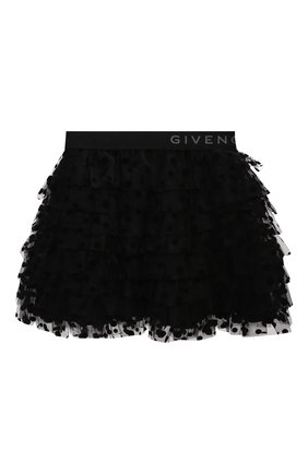 Детская юбка GIVENCHY черного цвета по цене 53520 руб., арт. H13037 | Фото 1 Детская юбка GIVENCHY черного цвета, арт. H13037 | Фото 1