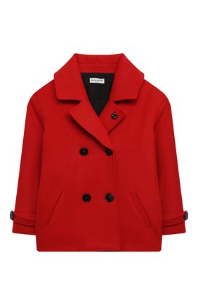 Детское шерстяное пальто SONIA RYKIEL ENFANT красного цвета по цене 22600 руб., арт. 20W10U04 | Фото 1 Детское шерстяное пальто SONIA RYKIEL ENFANT красного цвета, арт. 20W10U04 | Фото 1