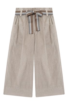 Детские хлопковые брюки BRUNELLO CUCINELLI серого цвета по цене 39950 руб., арт. BB543P024A | Фото 1 Детские хлопковые брюки BRUNELLO CUCINELLI серого цвета, арт. BB543P024A | Фото 1