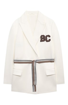 Детский хлопковый жакет BRUNELLO CUCINELLI белого цвета по цене 82250 руб., арт. BF570K005C | Фото 1 Детский хлопковый жакет BRUNELLO CUCINELLI белого цвета, арт. BF570K005C | Фото 1