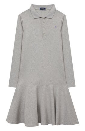 Детское хлопковое платье POLO RALPH LAUREN серого цвета по цене 7585 руб., арт. 313698758 | Фото 1 Детское хлопковое платье POLO RALPH LAUREN серого цвета, арт. 313698758 | Фото 1 (Рукава: Длинные; Материал внешний: Хлопок; Случай: Повседневный; Девочки Кросс-КТ: Платье-одежда; Ростовка одежда: 12 лет | 152 см, 9 лет | 134 см, 8 лет | 128 см, 13 - 15 лет | 158 см)