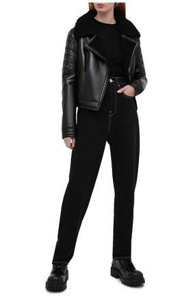 Женская дубленка PHILIPP PLEIN черного цвета по цене 391500 руб., арт. F20C WLB0739 PLE103N | Фото 2 Женская дубленка PHILIPP PLEIN черного цвета, арт. F20C WLB0739 PLE103N | Фото 2