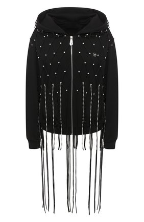 Женский хлопковая толстовка PHILIPP PLEIN черного цвета по цене 140940 руб., арт. F20C WJB1317 PJY002N | Фото 1 Женский хлопковая толстовка PHILIPP PLEIN черного цвета, арт. F20C WJB1317 PJY002N | Фото 1