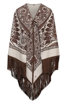 Женская кашемировая накидка LORO PIANA коричневого цвета по цене 307500 руб., арт. FAL4491 | Фото 1 Женская кашемировая накидка LORO PIANA коричневого цвета, арт. FAL4491 | Фото 1