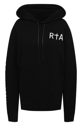 Женская хлопковое худи RTA черного цвета по цене 28500 руб., арт. WF0213-95BLK1 | Фото 1 Женская хлопковое худи RTA черного цвета, арт. WF0213-95BLK1 | Фото 1