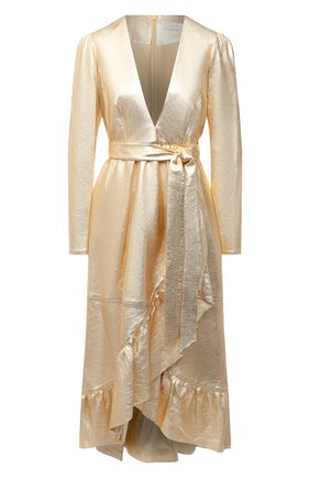 Женское кожаное платье ZIMMERMANN золотого цвета по цене 272500 руб., арт. 8710DLAD | Фото 1 Женское кожаное платье ZIMMERMANN золотого цвета, арт. 8710DLAD | Фото 1