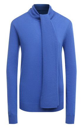 Женский шерстяной пуловер MAISON MARGIELA синего цвета по цене 59150 руб., арт. S29HA0618/S17582 | Фото 1 Женский шерстяной пуловер MAISON MARGIELA синего цвета, арт. S29HA0618/S17582 | Фото 1