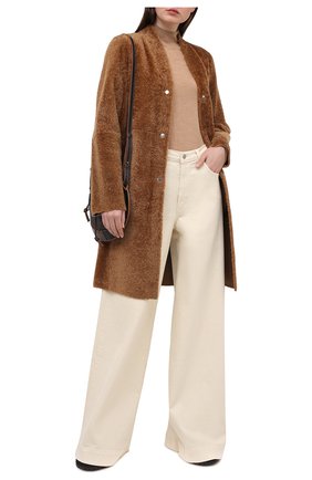 Женская шуба из овчины ANNE VEST коричневого цвета по цене 271500 руб., арт. AW20/01/212/17/B.LAMB | Фото 2 Женская шуба из овчины ANNE VEST коричневого цвета, арт. AW20/01/212/17/B.LAMB | Фото 2