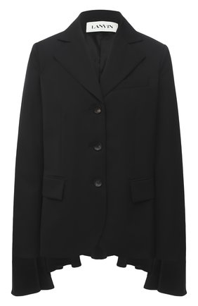 Женский шерстяной жакет LANVIN черного цвета по цене 199500 руб., арт. RW-JA758U-4576-H20 | Фото 1 Женский шерстяной жакет LANVIN черного цвета, арт. RW-JA758U-4576-H20 | Фото 1