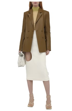Женская шерстяная юбка OFF-WHITE кремвого цвета по цене 59950 руб., арт. 0WCC111F20FAB0016100 | Фото 2 Женская шерстяная юбка OFF-WHITE кремвого цвета, арт. 0WCC111F20FAB0016100 | Фото 2