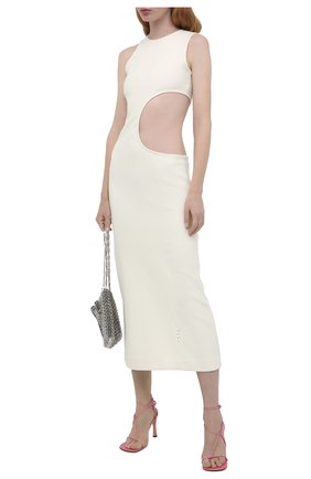 Женское шерстяное платье OFF-WHITE кремвого цвета по цене 89550 руб., арт. 0WDB273F20FAB0016100 | Фото 2 Женское шерстяное платье OFF-WHITE кремвого цвета, арт. 0WDB273F20FAB0016100 | Фото 2