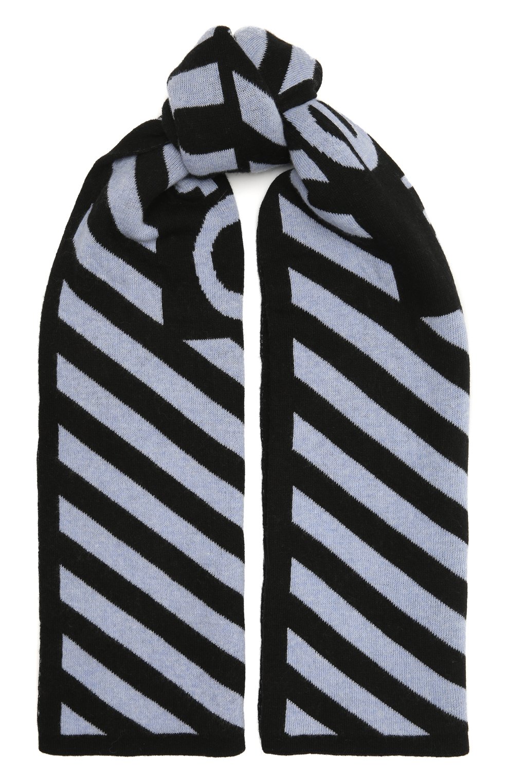 Женский шерстяной шарф OFF-WHITE голубого цвета, арт. 0WMA017F20KNI0041001 | Фото 1 (Материал: Текстиль, Шерсть)
