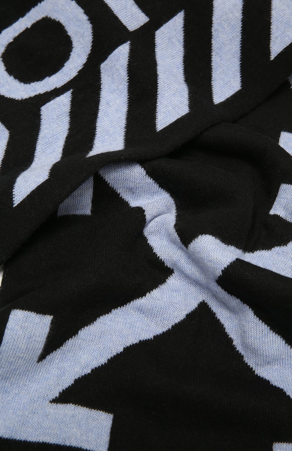 Женский шерстяной шарф OFF-WHITE голубого цвета, арт. 0WMA017F20KNI0041001 | Фото 2 (Материал: Текстиль, Шерсть)