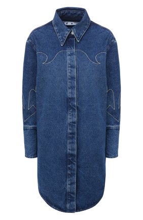 Женское джинсовое платье OFF-WHITE синего цвета по цене 79950 руб., арт. 0WYM008F20DEN0014545 | Фото 1 Женское джинсовое платье OFF-WHITE синего цвета, арт. 0WYM008F20DEN0014545 | Фото 1