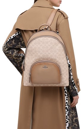 Женский рюкзак carrie COACH светло-бежевого цвета по цене 41400 руб., арт. 1028 | Фото 2 Женский рюкзак carrie COACH светло-бежевого цвета, арт. 1028 | Фото 2