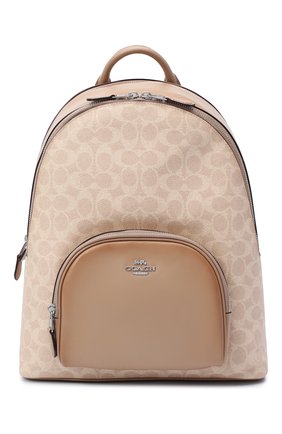 Женский рюкзак carrie COACH светло-бежевого цвета по цене 39150 руб., арт. 1028 | Фото 1 Женский рюкзак carrie COACH светло-бежевого цвета, арт. 1028 | Фото 1 (Материал: Пластик, Резина, Экокожа; Стили: Кэжуэл; Размер: large)