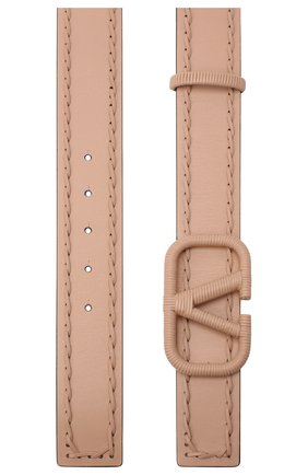 Женский кожаный ремень valentino garavani VALENTINO бежевого цвета по цене 47800 руб., арт. UW0T0S11/HEW | Фото 2 Женский кожаный ремень valentino garavani VALENTINO бежевого цвета, арт. UW0T0S11/HEW | Фото 2