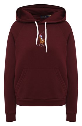 Женский хлопковое худи POLO RALPH LAUREN бордового цвета по цене 16250 руб., арт. 211800246 | Фото 1 Женский хлопковое худи POLO RALPH LAUREN бордового цвета, арт. 211800246 | Фото 1