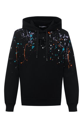 Мужской хлопковое худи DOLCE & GABBANA черного цвета по цене 68250 руб., арт. G90F9T/G7XTR | Фото 1 Мужской хлопковое худи DOLCE & GABBANA черного цвета, арт. G90F9T/G7XTR | Фото 1