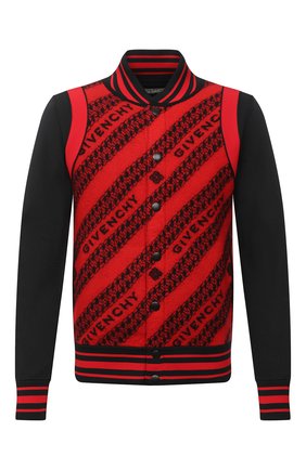 Мужской шерстяной бомбер GIVENCHY красного цвета по цене 134000 руб., арт. BM00MN40BG | Фото 1 Мужской шерстяной бомбер GIVENCHY красного цвета, арт. BM00MN40BG | Фото 1