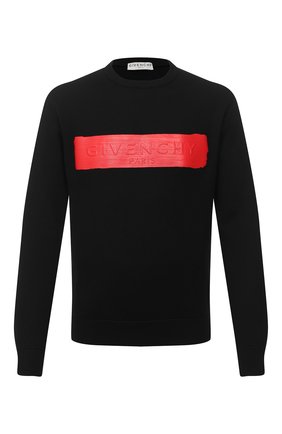 Мужской шерстяной джемпер GIVENCHY черного цвета по цене 88500 руб., арт. BM90EG4Y5D | Фото 1 Мужской шерстяной джемпер GIVENCHY черного цвета, арт. BM90EG4Y5D | Фото 1