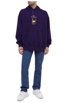 Мужской хлопковое худи GIVENCHY фиолетового цвета по цене 98300 руб., арт. BMJ08N305B | Фото 2 Мужской хлопковое худи GIVENCHY фиолетового цвета, арт. BMJ08N305B | Фото 2