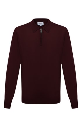 Мужское шерстяное поло BRIONI бордового цвета по цене 82950 руб., арт. UMS10L/0ZK28 | Фото 1 Мужское шерстяное поло BRIONI бордового цвета, арт. UMS10L/0ZK28 | Фото 1