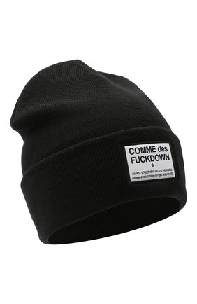 Мужская шапка COMME DES FUCKDOWN черного цвета по цене 5465 руб., арт. CDFA503 | Фото 1 Мужская шапка COMME DES FUCKDOWN черного цвета, арт. CDFA503 | Фото 1
