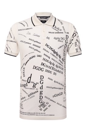 Мужское хлопковое поло DOLCE & GABBANA белого цвета по цене 47050 руб., арт. G8LI5T/FI740 | Фото 1 Мужское хлопковое поло DOLCE & GABBANA белого цвета, арт. G8LI5T/FI740 | Фото 1