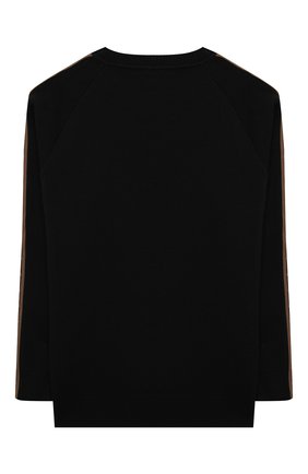 Детский шерстяной пуловер FENDI черного цвета, арт. JUG003/A8L9/8A-12+ | Фото 2 (Рукава: Длинные; Материал внешний: Шерсть; Мальчики Кросс-КТ: Пуловер-одежда; Ростовка одежда: 8 лет | 128 см)