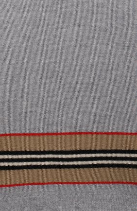 Детский шерстяной пуловер BURBERRY серого цвета, арт. 8033036 | Фото 3 (Материал внешний: Шерсть; Рукава: Длинные; Ростовка одежда: 12 мес | 80 см, 18 мес | 86 см, 24 мес | 92 см)
