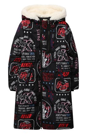 Детское пальто KENZO черного цвета по цене 27060 руб., арт. KR42028 | Фото 1 Детское пальто KENZO черного цвета, арт. KR42028 | Фото 1