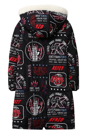 Детское пальто KENZO черного цвета по цене 27060 руб., арт. KR42028 | Фото 2 Детское пальто KENZO черного цвета, арт. KR42028 | Фото 2