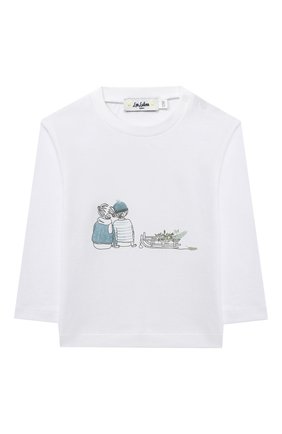 Детский хлопковый лонгслив LES LUTINS PARIS белого цвета по цене 2965 руб., арт. 20H368/TEE SHIRT ML | Фото 1 Детский хлопковый лонгслив LES LUTINS PARIS белого цвета, арт. 20H368/TEE SHIRT ML | Фото 1