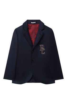 Детский шерстяной костюм BRUNELLO CUCINELLI синего цвета по цене 123500 руб., арт. BE226A108C | Фото 2 Детский шерстяной костюм BRUNELLO CUCINELLI синего цвета, арт. BE226A108C | Фото 2 (Материал внешний: Шерсть; Рукава: Длинные; Материал подклада: Купро; Кросс-КТ: костюм; Ростовка одежда: 12 лет | 152 см)