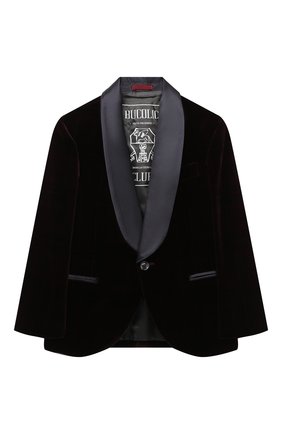 Детский бархатный пиджак BRUNELLO CUCINELLI бордового цвета по цене 132000 руб., арт. BQ401S703A | Фото 1 Детский бархатный пиджак BRUNELLO CUCINELLI бордового цвета, арт. BQ401S703A | Фото 1 (Материал внешний: Хлопок; Рукава: Длинные; Материал подклада: Купро; Кросс-КТ: пиджак; Ростовка одежда: 4 года | 104 см, 6 лет | 116 см)