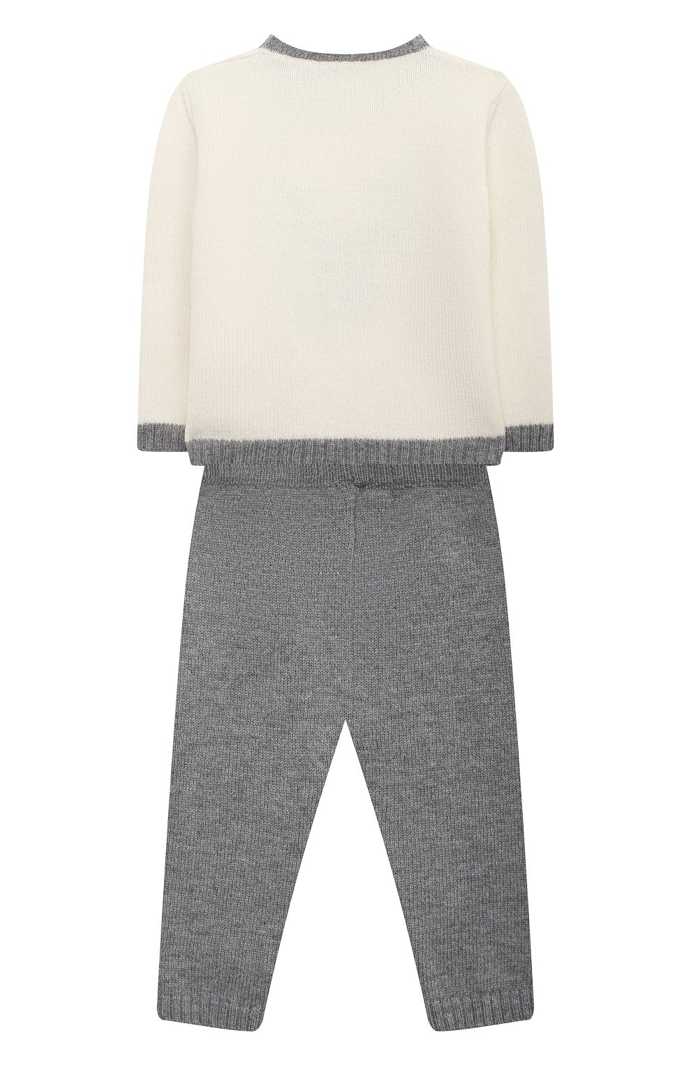 Детский комплект из пуловера и брюк BABY T серого цвета, арт. 20AI070C/18M-3A | Фото 2 (Кросс-КТ НВ: Костюм)