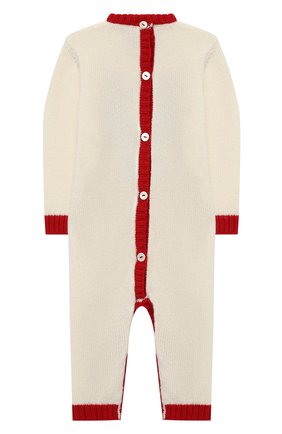 Детский шерстяной комбинезон BABY T красного цвета по цене 10600 руб., арт. 20AI071T/18M-3A | Фото 2 Детский шерстяной комбинезон BABY T красного цвета, арт. 20AI071T/18M-3A | Фото 2